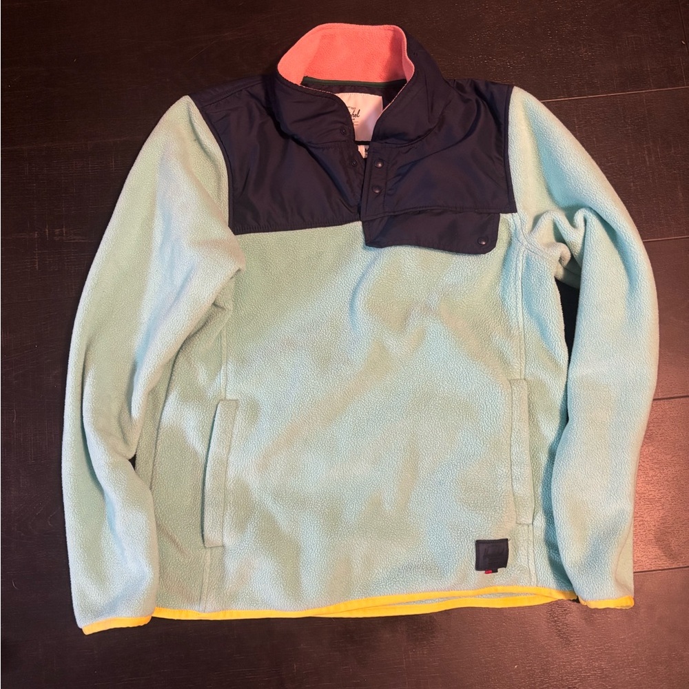 Herschel Supply Company Navy and Coral Fleece Jacket